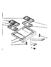 Main Top Section parts for Kenmore Range 103.7187000 (1037187000, 103 7187000) from AppliancePartsPros.com