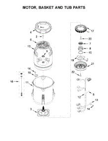 Motor, Basket And Tub Parts parts for Kenmore Washer 110.28133410 (11028133410, 110 28133410) from AppliancePartsPros.com