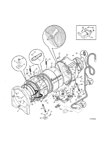Motor / Tub parts for Kenmore Washer 417.41122410 (41741122410, 417 41122410) from AppliancePartsPros.com