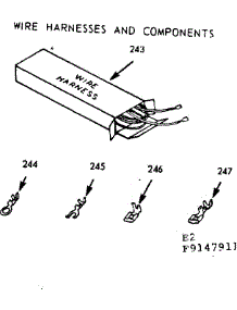 Wire Harnesses And Components parts for Kenmore Range 911.9147911 (9119147911, 911 9147911) from AppliancePartsPros.com