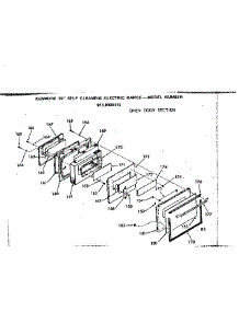 Oven Door Section parts for Kenmore Range 911.9388112 (9119388112, 911 9388112) from AppliancePartsPros.com