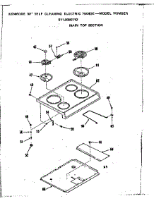 Maintop Section parts for Kenmore Range 911.9388112 (9119388112, 911 9388112) from AppliancePartsPros.com