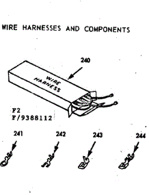 Wire Harnesses And Components parts for Kenmore Range 911.9388112 (9119388112, 911 9388112) from AppliancePartsPros.com