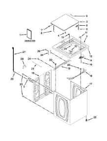 Top And Cabinet Parts parts for Kenmore Washer 110.20102312 (11020102312, 110 20102312) from AppliancePartsPros.com