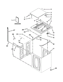 Top And Cabinet Parts parts for Kenmore Washer 110.23102311 (11023102311, 110 23102311) from AppliancePartsPros.com
