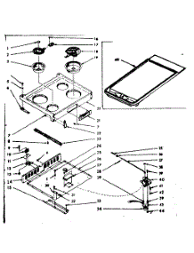 Main Top Section parts for Kenmore Range 103.9876860 (1039876860, 103 9876860) from AppliancePartsPros.com