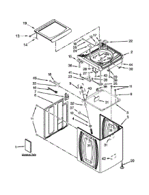 Top And Cabinet Parts parts for Kenmore Washer 110.28103310 (11028103310, 110 28103310) from AppliancePartsPros.com