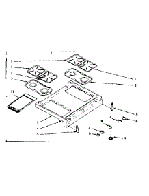 Main Top Section parts for Kenmore Range 103.7427002 (1037427002, 103 7427002) from AppliancePartsPros.com