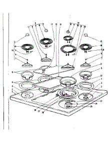 Cook Top Section parts for Kenmore Range 101.922600 (101922600, 101 922600) from AppliancePartsPros.com