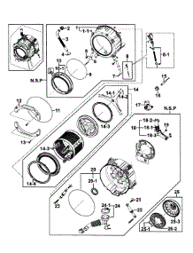 Tub / Drum Assy parts for Kenmore Washer 402.49032012 (40249032012, 402 49032012) from AppliancePartsPros.com