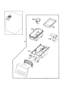 Drawer parts for Kenmore Washer 402.49032012 (40249032012, 402 49032012) from AppliancePartsPros.com