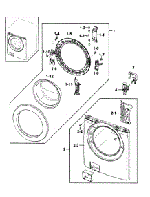 Front / Door Assy parts for Kenmore Washer 402.49032012 (40249032012, 402 49032012) from AppliancePartsPros.com