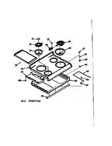 Main Top Section, Pan & Ring Kit parts for Kenmore Range 103.9187240 (1039187240, 103 9187240) from AppliancePartsPros.com