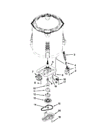 Gearcase, Motor And Pump Parts parts for Kenmore Washer 110.5072011 (1105072011, 110 5072011) from AppliancePartsPros.com