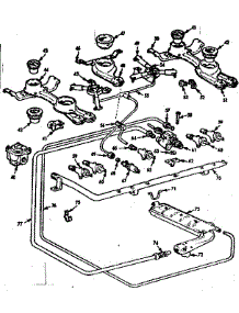 Burner Section parts for Kenmore Range 103.717630 (103717630, 103 717630) from AppliancePartsPros.com