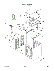 Top And Cabinet Parts parts for Kenmore Washer 110.21302013 (11021302013, 110 21302013) from AppliancePartsPros.com