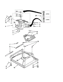 Machine Base Parts parts for Kenmore Washer 110.27172601 (11027172601, 110 27172601) from AppliancePartsPros.com