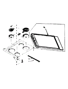 Main Top Section parts for Kenmore Range 103.9466840 (1039466840, 103 9466840) from AppliancePartsPros.com