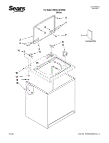 Top And Cabinet Parts parts for Kenmore Washer 7MDKL1301WQ0 from AppliancePartsPros.com