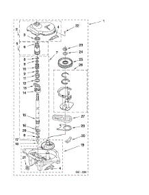 Gearcase Parts parts for Kenmore Washer 7MDKL1301WQ0 from AppliancePartsPros.com
