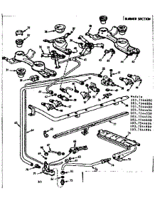 Burner Section parts for Kenmore Range 103.7544800 (1037544800, 103 7544800) from AppliancePartsPros.com