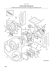 Upper Cabinet / Drum Heater parts for Kenmore Washer Dryer Combo 417.61712511 (41761712511, 417 61712511) from AppliancePartsPros.com