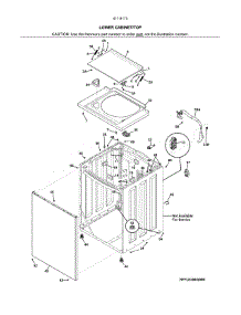 Lower Cabinet / Top parts for Kenmore Washer Dryer Combo 417.61733810 (41761733810, 417 61733810) from AppliancePartsPros.com