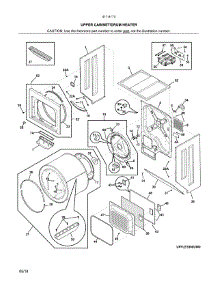 Upper Cabinet / Drum Heater parts for Kenmore Washer Dryer Combo 417.61732810 (41761732810, 417 61732810) from AppliancePartsPros.com