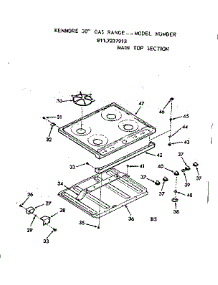 Main Top Section parts for Kenmore Range 911.7237913 (9117237913, 911 7237913) from AppliancePartsPros.com