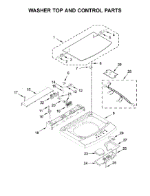 Washer Top And Control Parts parts for Kenmore Washer Dryer Combo 110.81442710 (11081442710, 110 81442710) from AppliancePartsPros.com