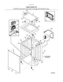 Lower Cabinet / Top parts for Kenmore Washer Dryer Combo 417.71723511 (41771723511, 417 71723511) from AppliancePartsPros.com