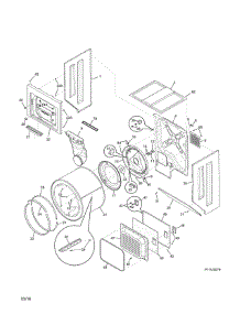 Upper Cabinet / Drum Heater parts for Kenmore Washer Dryer Combo 417.61723510 (41761723510, 417 61723510) from AppliancePartsPros.com