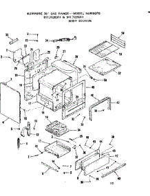 Body Section parts for Kenmore Range 911.7228311 (9117228311, 911 7228311) from AppliancePartsPros.com