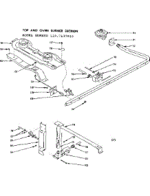 Top And Oven Burner Section parts for Kenmore Range 119.7137810 (1197137810, 119 7137810) from AppliancePartsPros.com