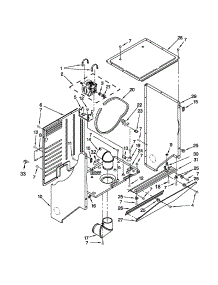 Dryer Cabinet And Motor Parts parts for Kenmore Washer Dryer Combo 110.8873279A (1108873279A, 110 8873279A) from AppliancePartsPros.com