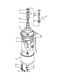 Tub And Basket Parts parts for Kenmore Washer Dryer Combo 110.8873279A (1108873279A, 110 8873279A) from AppliancePartsPros.com