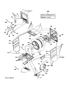Cabinet (1) parts for Kenmore Washer Dryer Combo 363.71542211 (36371542211, 363 71542211) from AppliancePartsPros.com