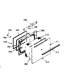 Oven Door Section parts for Kenmore Range 103.9377363 (1039377363, 103 9377363) from AppliancePartsPros.com