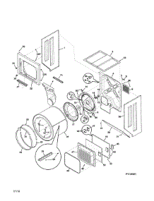 Upper Cabinet / Drum Heater parts for Kenmore Washer Dryer Combo 417.61712510 (41761712510, 417 61712510) from AppliancePartsPros.com