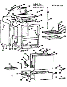 Body Section parts for Kenmore Range 103.7326601 (1037326601, 103 7326601) from AppliancePartsPros.com