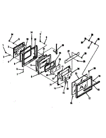 Oven Door Section parts for Kenmore Range 278.4298891 (2784298891, 278 4298891) from AppliancePartsPros.com