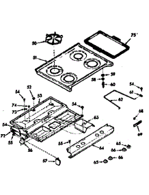 Main Top parts for Kenmore Range 103.7337262 (1037337262, 103 7337262) from AppliancePartsPros.com