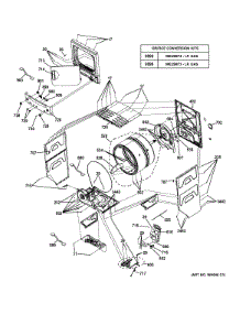 Cabinet (1) parts for Kenmore Washer Dryer Combo 363.71542 (36371542, 363 71542) from AppliancePartsPros.com