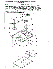 Main Top Section parts for Kenmore Range 911.9388410 (9119388410, 911 9388410) from AppliancePartsPros.com