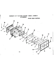 Oven Door Section parts for Kenmore Range 911.9388410 (9119388410, 911 9388410) from AppliancePartsPros.com
