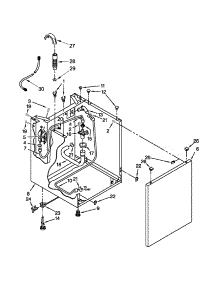 Washer Cabinet Parts parts for Kenmore Washer Dryer Combo 887.3279A (8873279A, 887 3279A) from AppliancePartsPros.com