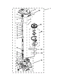 Gearcase Parts parts for Kenmore Washer Dryer Combo 110.26182029A (11026182029A, 110 26182029A) from AppliancePartsPros.com