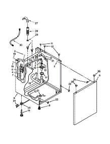 Washer Cabinet Parts parts for Kenmore Washer Dryer Combo 110.26182029A (11026182029A, 110 26182029A) from AppliancePartsPros.com