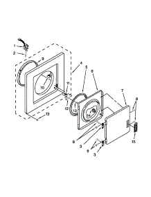 Dryer Front Panel And Door Parts parts for Kenmore Washer Dryer Combo 110.26182029A (11026182029A, 110 26182029A) from AppliancePartsPros.com