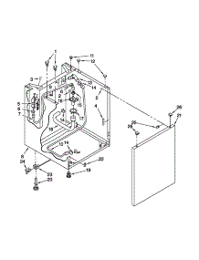 Washer Cabinet Parts parts for Kenmore Washer Dryer Combo 110.9875279B (1109875279B, 110 9875279B) from AppliancePartsPros.com